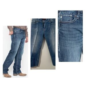 Rock&Roll Men's Double Barrel Straight Relaxed Fit Denim LT Vintage Size 40x32